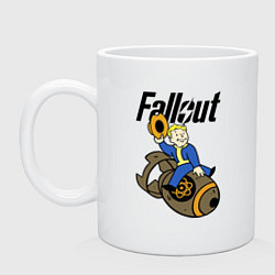 Кружка керамическая Vault bomb rider, цвет: белый