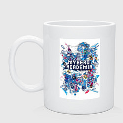 Кружка керамическая Моя геройская академия Эйдзиро Кирисима, цвет: белый