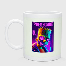 Кружка Bart Simpson cyber zombie - halloween ai art