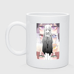 Кружка керамическая Эта фарфоровая кукла влюбилась, цвет: белый