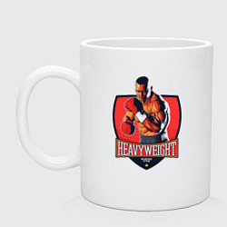 Кружка керамическая Heavyweight boxing gym, цвет: белый