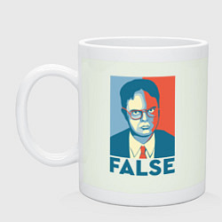Кружка керамическая Dwight false - офис, цвет: фосфор