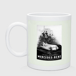 Кружка керамическая Mercedes benz раритетный, цвет: фосфор
