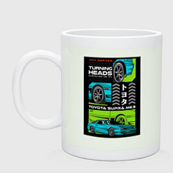 Кружка керамическая Toyota Supra JDM, цвет: фосфор