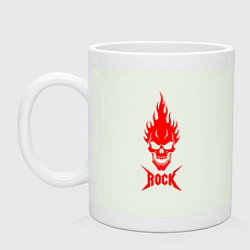 Кружка керамическая Rock красный череп, цвет: фосфор