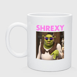 Кружка керамическая Shrexy - Shrek, цвет: белый