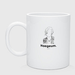 Кружка керамическая BTS Agust D Haegeum, цвет: белый