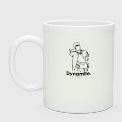 Кружка керамическая BTS Dynamite Kim Seok-Jin, цвет: фосфор