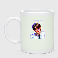 Кружка керамическая Jeong Wooyoung Ateez, цвет: фосфор