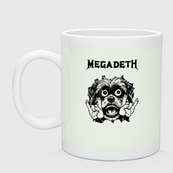 Кружка керамическая Megadeth - rock dog, цвет: фосфор