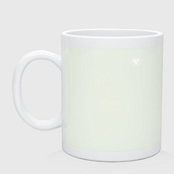 Кружка керамическая Сокрушу пред ним врагов его герб белый на узорном, цвет: фосфор