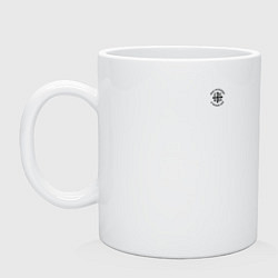 Кружка керамическая Мы русские с нами Бог Ника 2 черная патриоты, цвет: белый