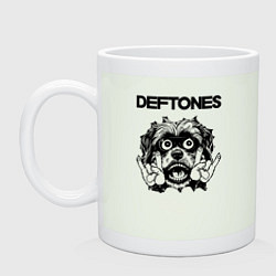 Кружка керамическая Deftones - rock dog, цвет: фосфор