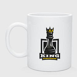 Кружка керамическая Королевские стратегии, цвет: белый