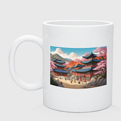 Кружка керамическая Чосон иллюстрация, цвет: белый