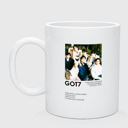 Кружка керамическая GOT7 группа основание, цвет: белый