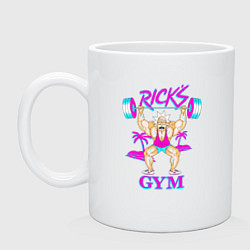 Кружка керамическая Ricks GYM, цвет: белый