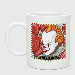 Кружка керамическая Пиксельный Пеннивайз, цвет: фосфор