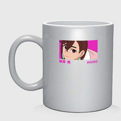 Кружка керамическая Момо Аясэ, цвет: серебряный