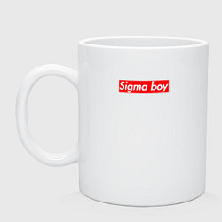 Кружка керамическая Сигма бой supreme style из песни мерч - тик-ток ме, цвет: белый