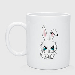 Кружка керамическая Кролик злится, цвет: белый