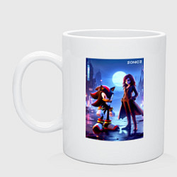 Кружка керамическая Shadow and Shadow-Maria, цвет: белый