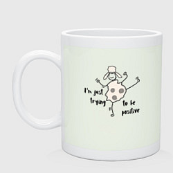 Кружка керамическая Овечка-всегда в позитиве, цвет: фосфор