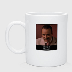 Кружка керамическая Бонжорно Мискузи мем Евротур, цвет: белый