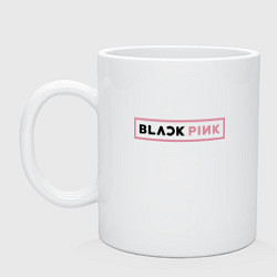 Кружка керамическая Blackpink - emblem of group of South Korea, цвет: белый
