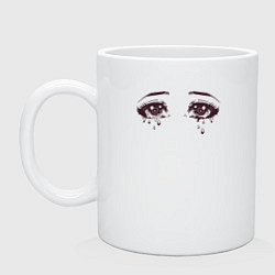 Кружка керамическая Космический взгляд, цвет: белый