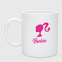 Кружка керамическая Барби кукла, цвет: белый