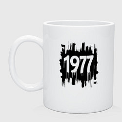 Кружка керамическая Готический стиль 1977, цвет: белый