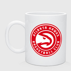 Кружка керамическая Атланта Хокс НБА, цвет: белый