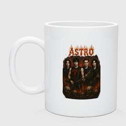 Кружка керамическая Astro в стиле хэви метал, цвет: белый