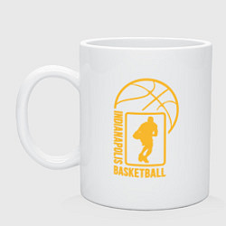 Кружка керамическая Indianapolis basketball, цвет: белый