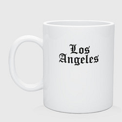 Кружка керамическая Los Angeles - California USA, цвет: белый