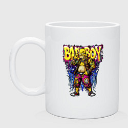 Кружка керамическая Гомер бед бой, цвет: белый