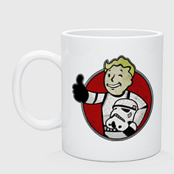 Кружка керамическая Vault storm trooper, цвет: белый
