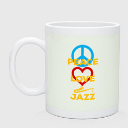Кружка Peace love jazz