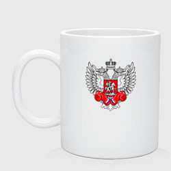 Кружка керамическая Федерация бокса России - логотип, цвет: белый