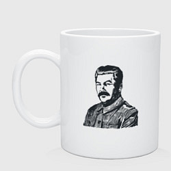 Кружка керамическая Сталин, цвет: белый