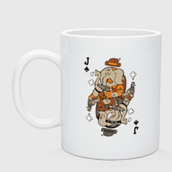 Кружка керамическая Слон джокер, цвет: белый