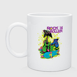 Кружка керамическая Rock n Roller, цвет: белый