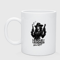 Кружка керамическая Мисс фортуна Нуар League of Legends, цвет: белый