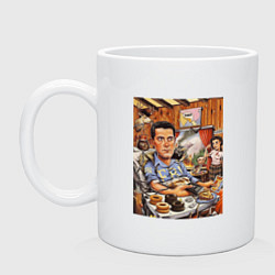 Кружка керамическая Кофе по венам, цвет: белый