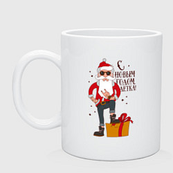 Кружка керамическая С Новым годом, детка, цвет: белый