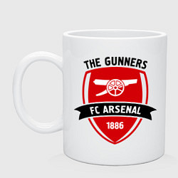 Кружка керамическая FC Arsenal: The Gunners, цвет: белый