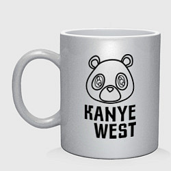 Кружка керамическая Kanye West Bear, цвет: серебряный