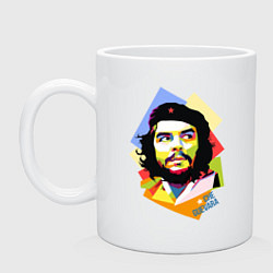 Кружка керамическая Che Guevara Art, цвет: белый