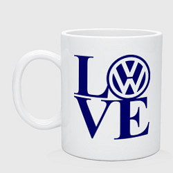 Кружка керамическая Volkswagen love, цвет: белый